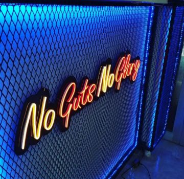 Neon Led No guts no glory wall lamp for your home, office or shop!